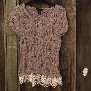 INC International Concepts sweater with lace